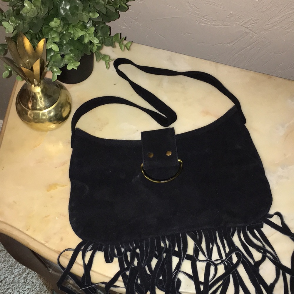 J-line Black suede purse
